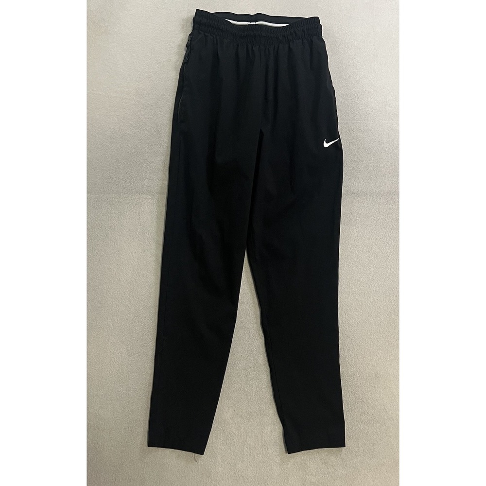 Nike Track Pants Men's Size Small Black Woven Elastic Waist Athletic CV1990-010